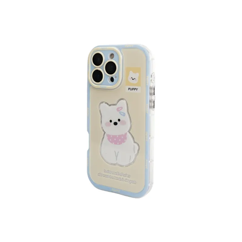 Sopi Acrylic Material Cream Camlet West Highland Phone Cases Compatible With IPhone 16/15 Pro Max/Apple 13/14 Pro/Max-2