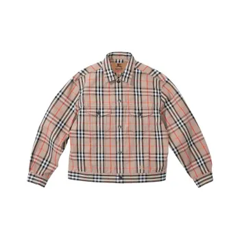 Supreme Burberry Denim Trucker Jacket