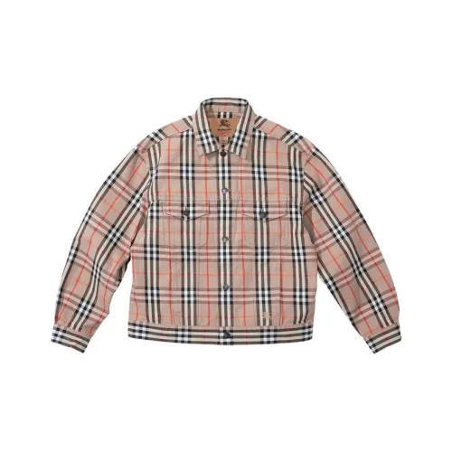 Supreme Burberry Denim Trucker Jacket