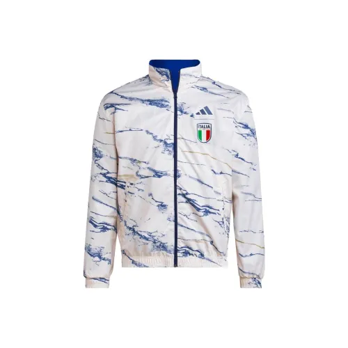 Adidas Jackets Men Blue With White Lettering