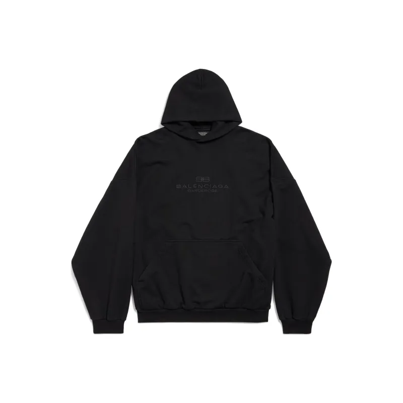 Balenciaga Logo Embroidered Hoodie-0