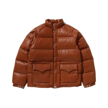 A BATHING APE Leather Classic Down Jacket Jacket