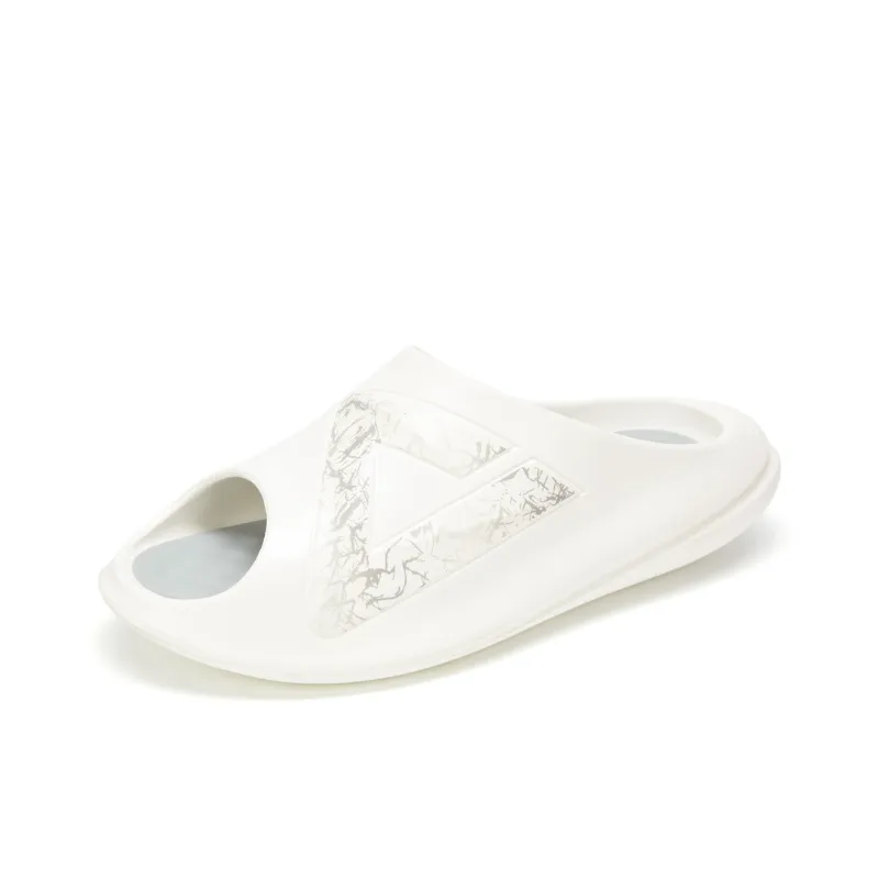 PEAK Very Small Fat Drag EVA Slip Resistant, Odor Resistant, Quick Dry Slide Slippers Men's Milk White Gray-3
