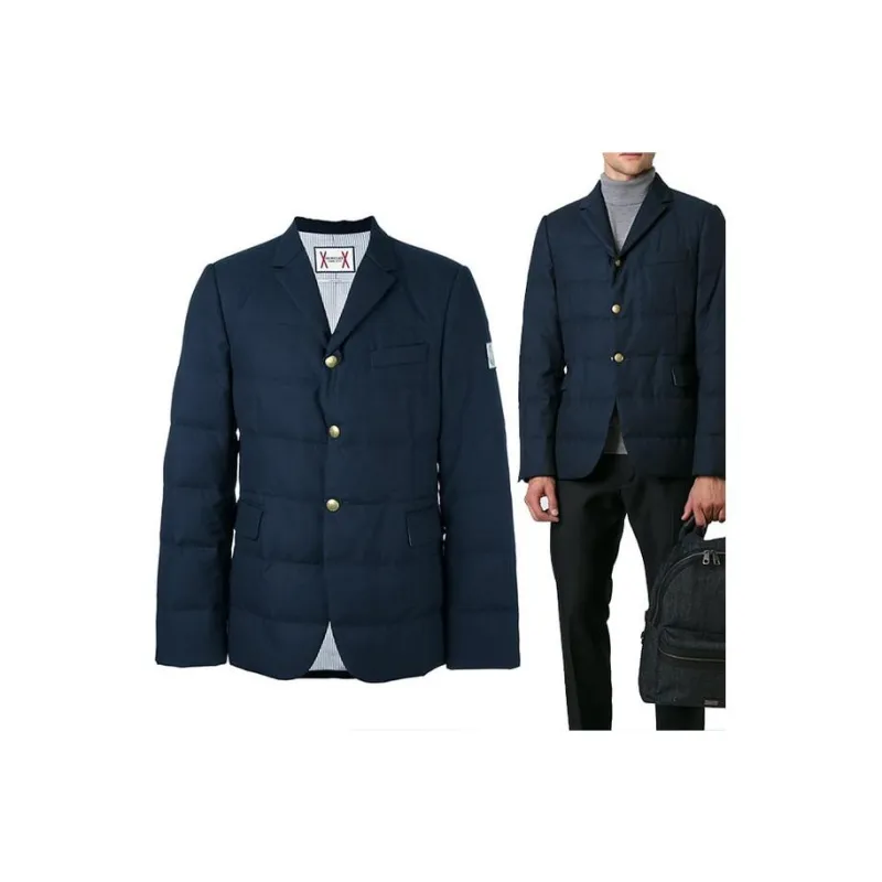 Moncler Business Suits Men Navy Blue-0