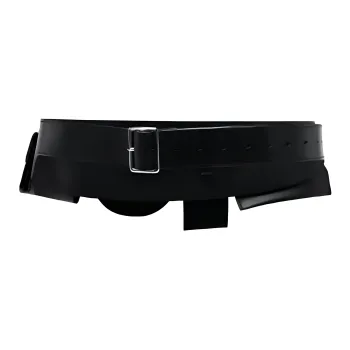 CDG Perforated Detail Pin Buckle Leather Belts Men's Black