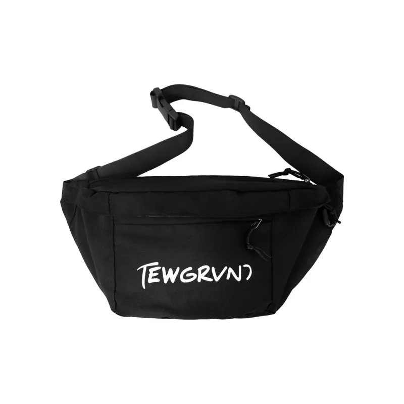 BUBM Nylon Sling Bag Unisex Black/White-0
