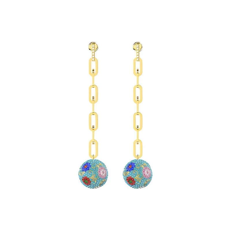 Swarovski Flower Of Fortune Necklaces Women's Gold Plated-4
