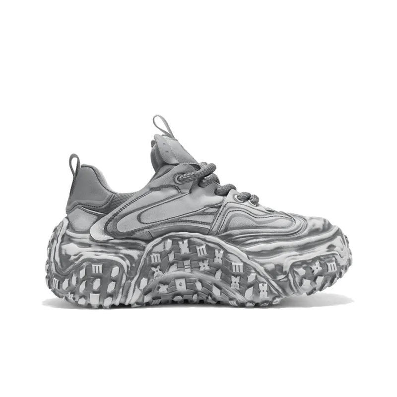 JANECO Slip Resistant, Abrasion Resistant, Breathable Low Top Chunky Sneakers Men's-14