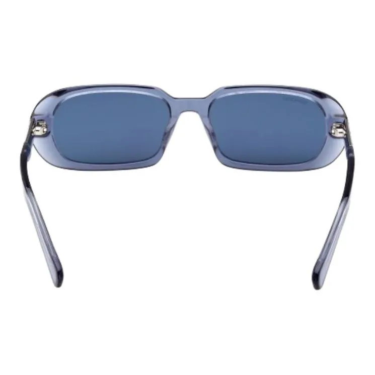 Swarovski Subject To Official Website Irregular Shape Sunglasses Women's Blue-4