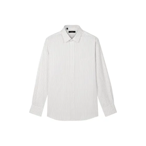 NAUTICA TAILORED 화이트 줄무늬 남성 셔츠