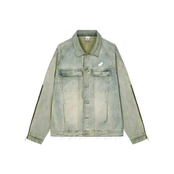 KREATE DENIM Washing Process Series Denim Jacket Unisex Yellow Mud Denim