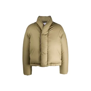 AMBUSH FW21 Solid Color Stand Collar Loose Fit Down Jacket Unisex Green