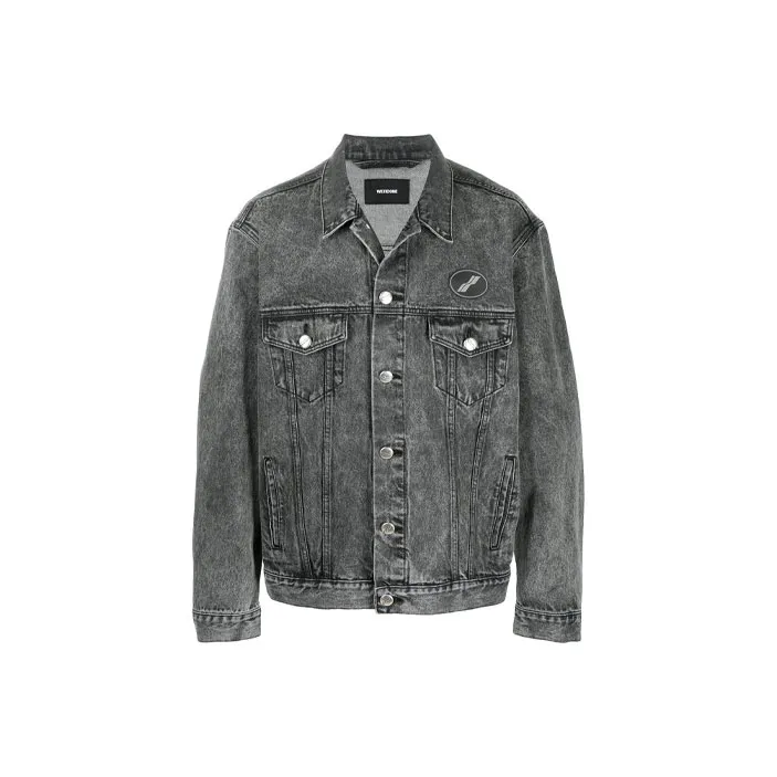 WE11DONE Logo Patch Denim Jacket-0