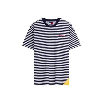 Tommy Hilfiger T Shirt Men's Navy Blue White Stripes