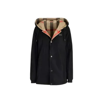 Burberry Reversible Check Hooded Jacket