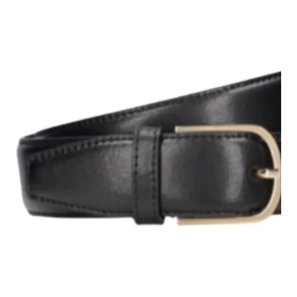 TOTEME Cow Leather Belts Unisex Black Width 2.5CM-1