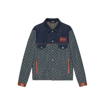 GUCCI Gg Monogram Eco Washed Organic Denim Jacket