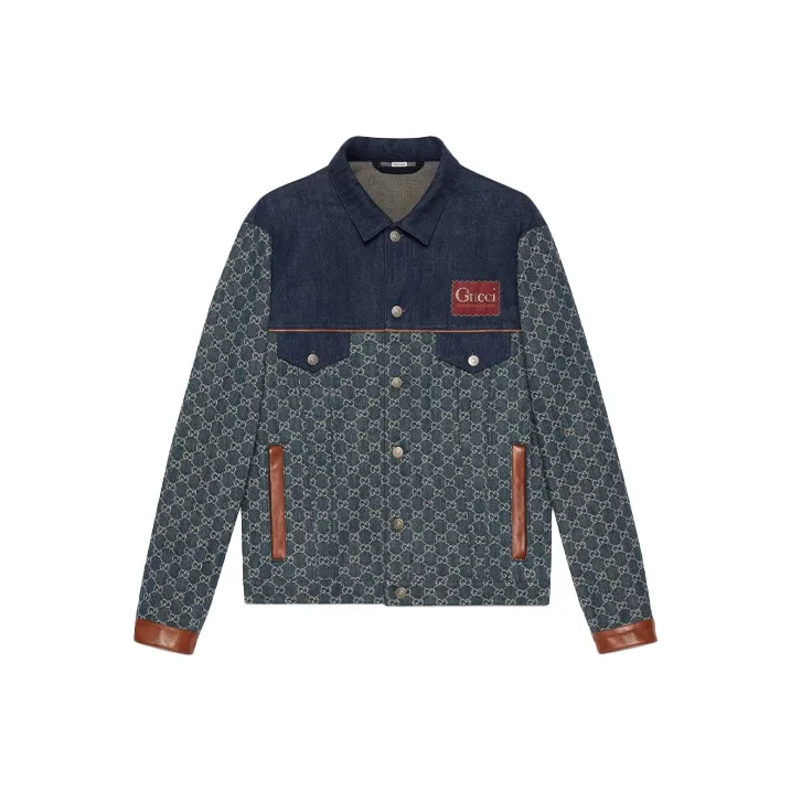 GUCCI Gg Monogram Eco Washed Organic Denim Jacket-0