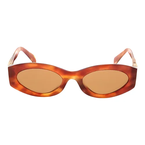 miu lige miu lige Irregular Shape Sunglasses Women's Tortoiseshell