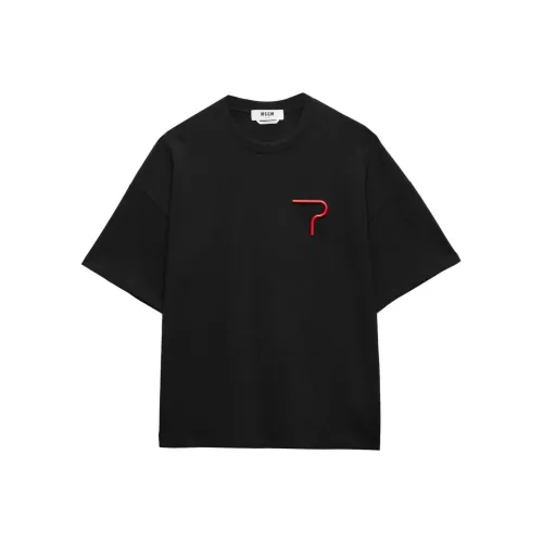MSGM Appliqué detail T shirt