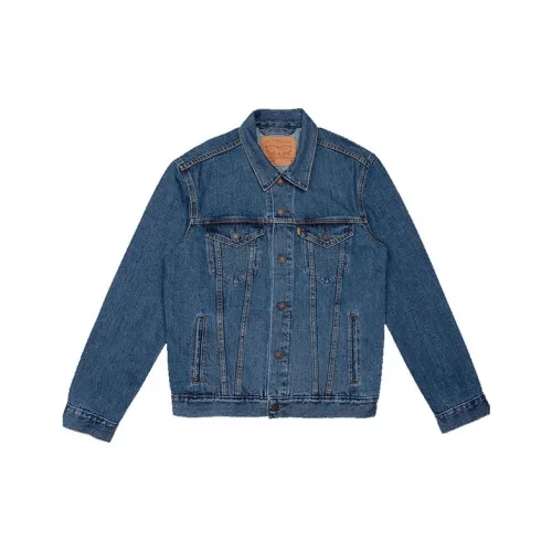Levis Denim Jackets Men Dark Blue