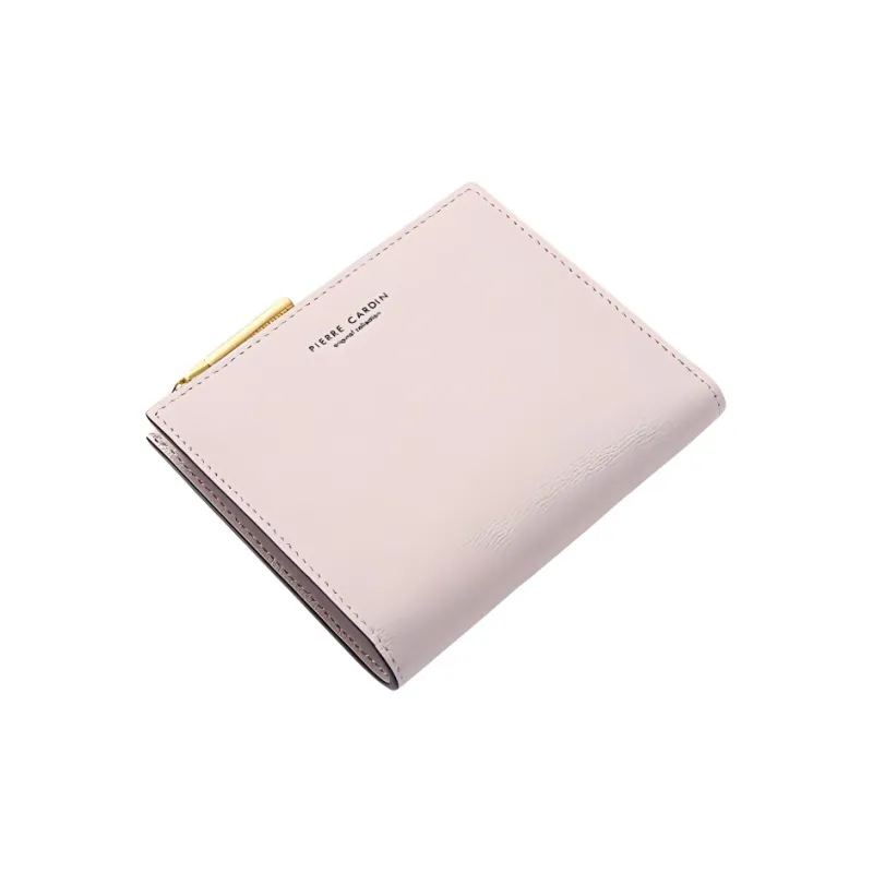 PIERRE CARDIN Cow Leather Wallet Women's Light Pink-2