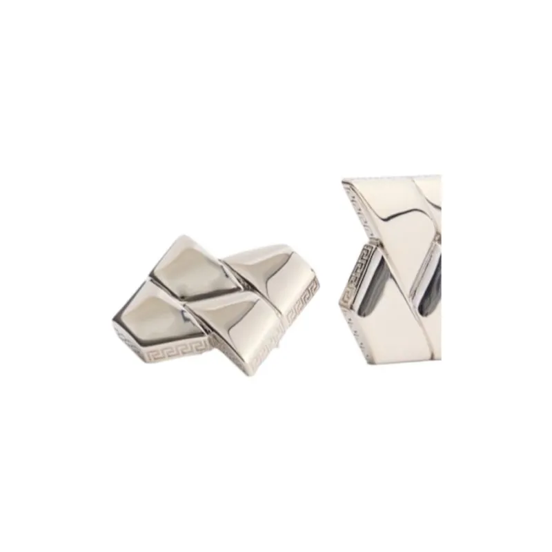 FANSIZHE Metal Earrings Unisex Silver-1
