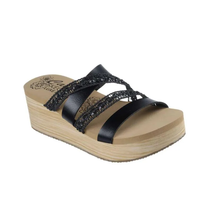 Skechers One Strap Sandals High Heel 5 8cm Women's Black-2