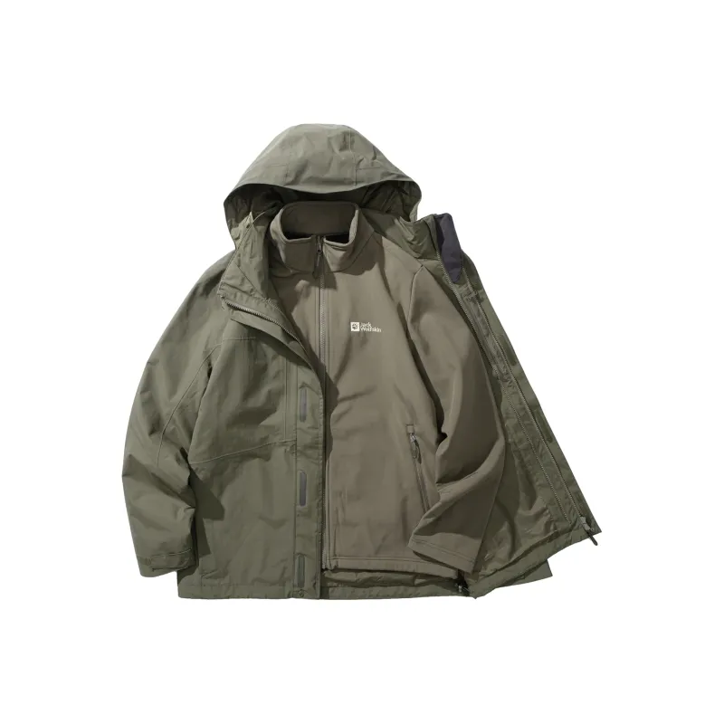 Jack Wolfskin Water Resistant Windproof Breathable Water Repellent 3 in 1 Windbreaker Jacket Unisex-22