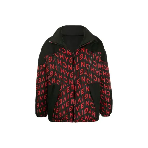 GIVENCHY Puffer Jacket Men's Black Red