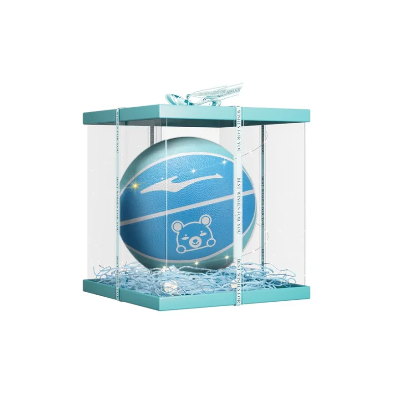 Erke Cute Bear Collection Rubber Basketball Blue Size 4 Ball/Size 5 Ball Training Competition Kids'-7
