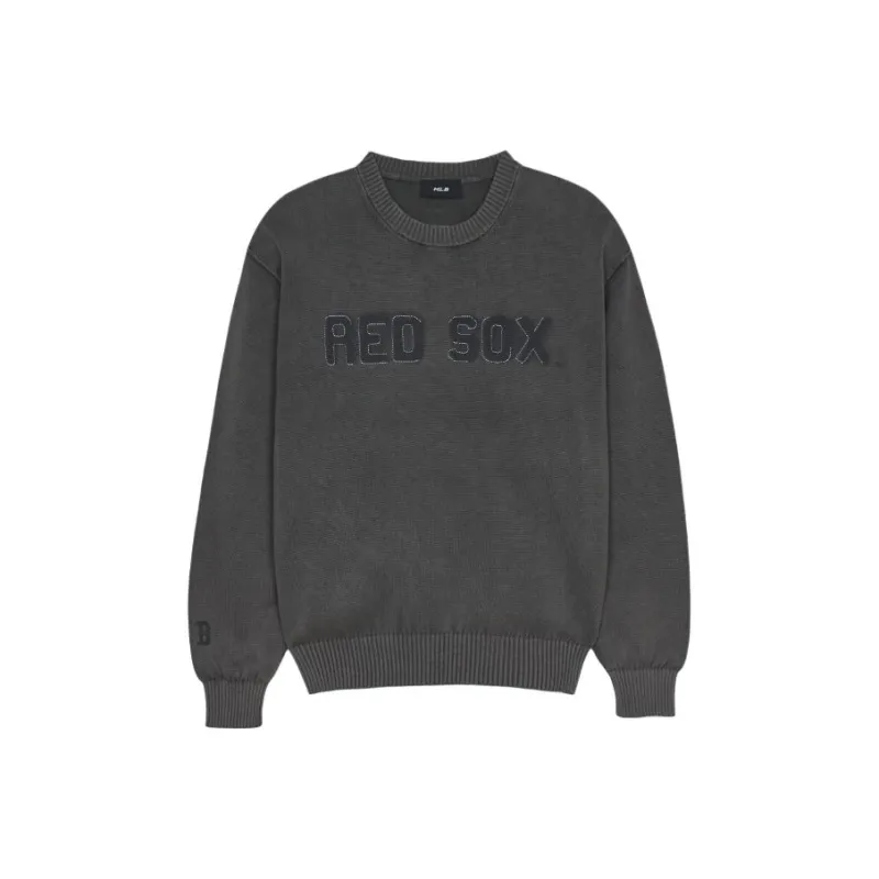 MLB Basic Boston Red Sox Knitwear Unisex Charcoal Gray-0