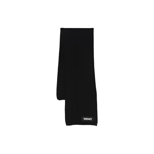 VERSACE Logo appliqué Knitted Scarf