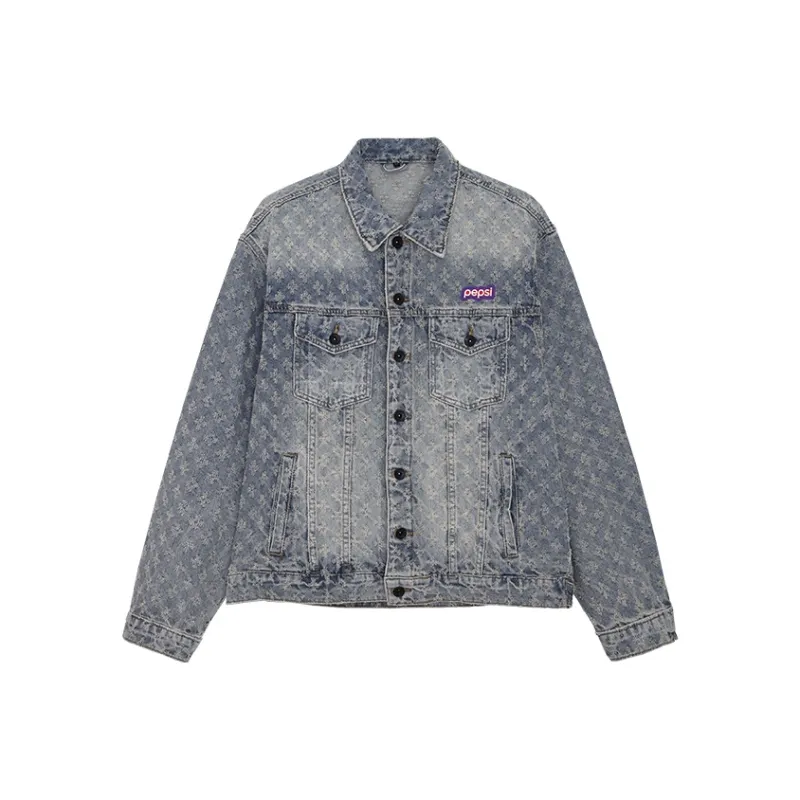 Pepsi Denim Jacket Unisex Light Blue-0