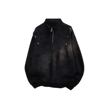 TESTUNG Sweatshirt Unisex Tie Dye Black