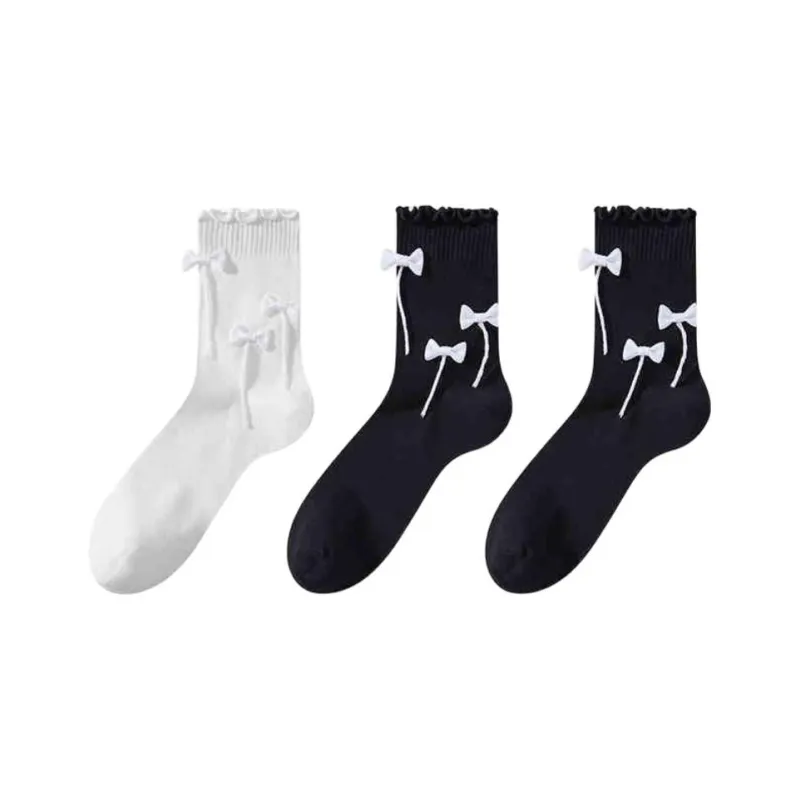 MADALLO Mid Calf Socks Women's 3 Pack-1