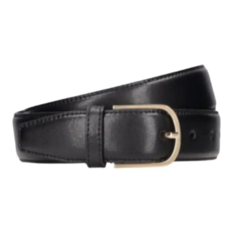 TOTEME Cow Leather Belts Unisex Black Width 2.5CM-0