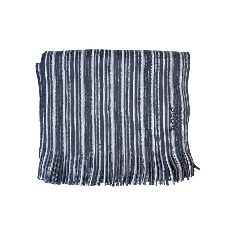 HUGO BOSS Knit Scarf Unisex Charcoal Gray-0