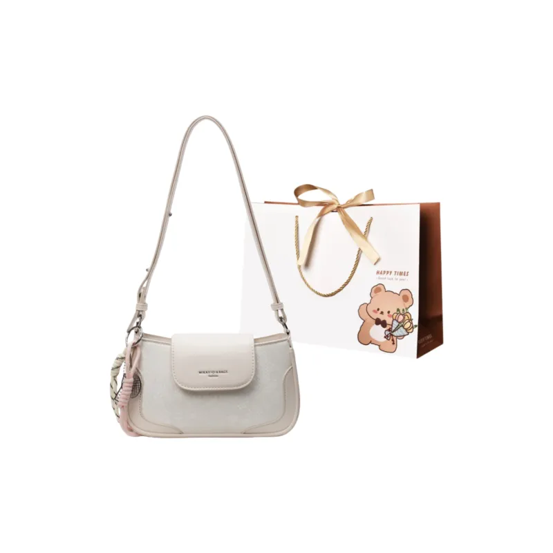 ERANGBEAR PU Shoulder Bag, Crossbody Bag Women's Silver/Black/Ecru/Pink-4