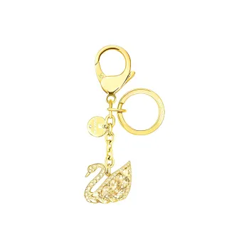 Swarovski Swan Keychains Women's Gold