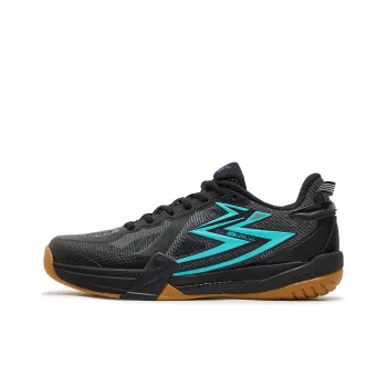 361° Abrasion Resistant Breathable Support Low Top Badminton Shoes Unisex Black Blue