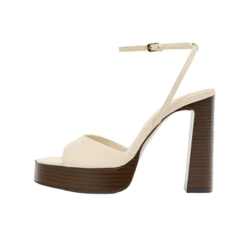 ZARA One Strap Sandals 12cm Women's White