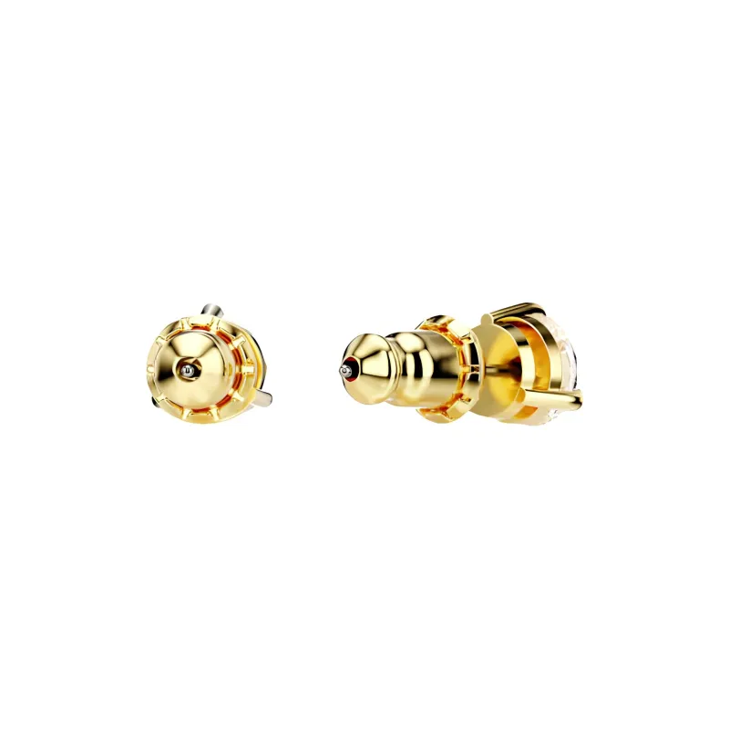 Swarovski Faux Crystal Stud Earrings Unisex White-3