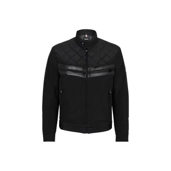 HUGO BOSS Diamond pattern Bomber Jacket