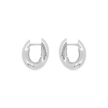 Balenciaga Loop Xxs Logo Engraved Earrings