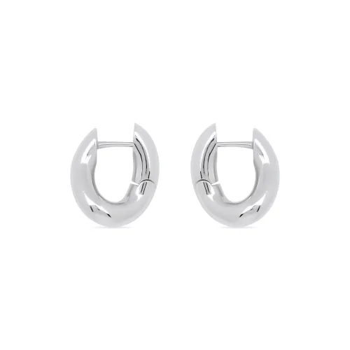 Balenciaga Loop Xxs Logo Engraved Earrings