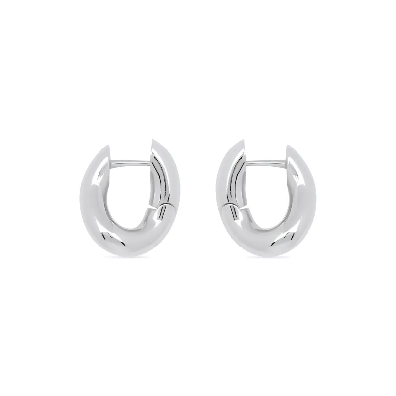 Balenciaga Loop Xxs Logo Engraved Earrings-0