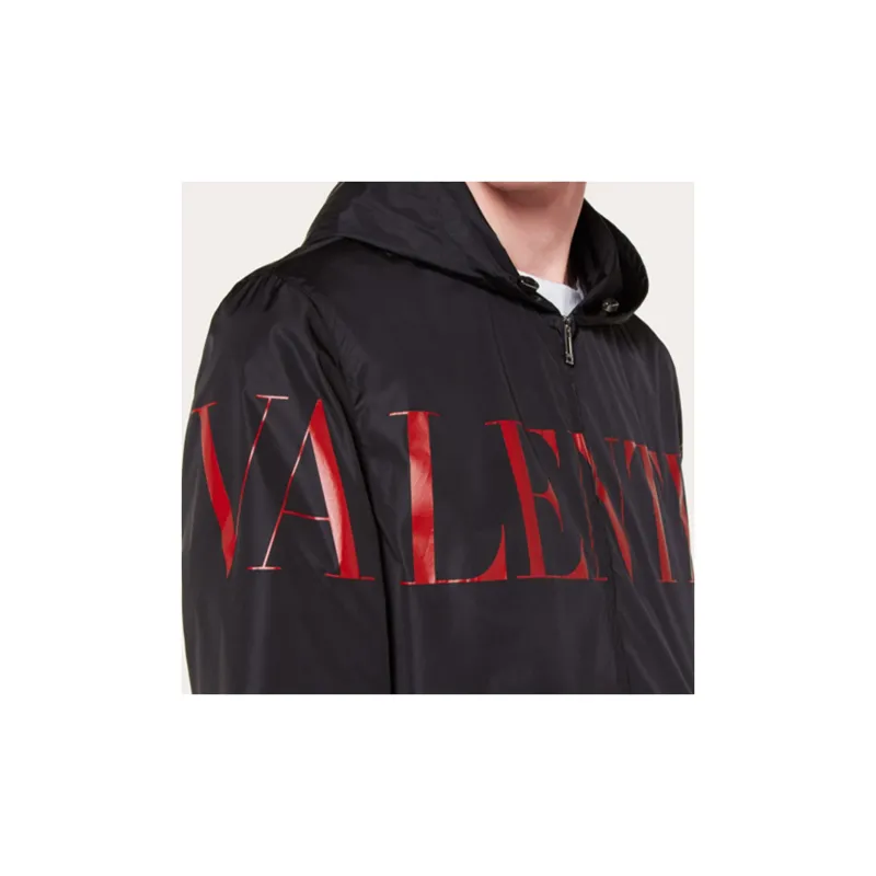 Valentino Windbreaker Jackets Men Black-4
