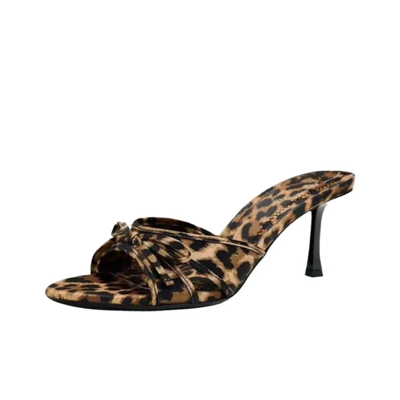 TADSW Abrasion Resistant Slide Slippers Women's Leopard Print-2