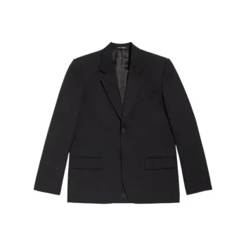 Balenciaga FW23 Business Suits Coats Regular Fit Men's Black